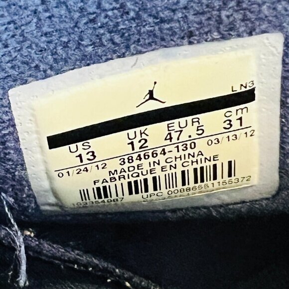 Jordan Retro 6 V1 Retro Olympic 2012 White Blue Size 13 Sneakers 38464-130 - Picture 11 of 13